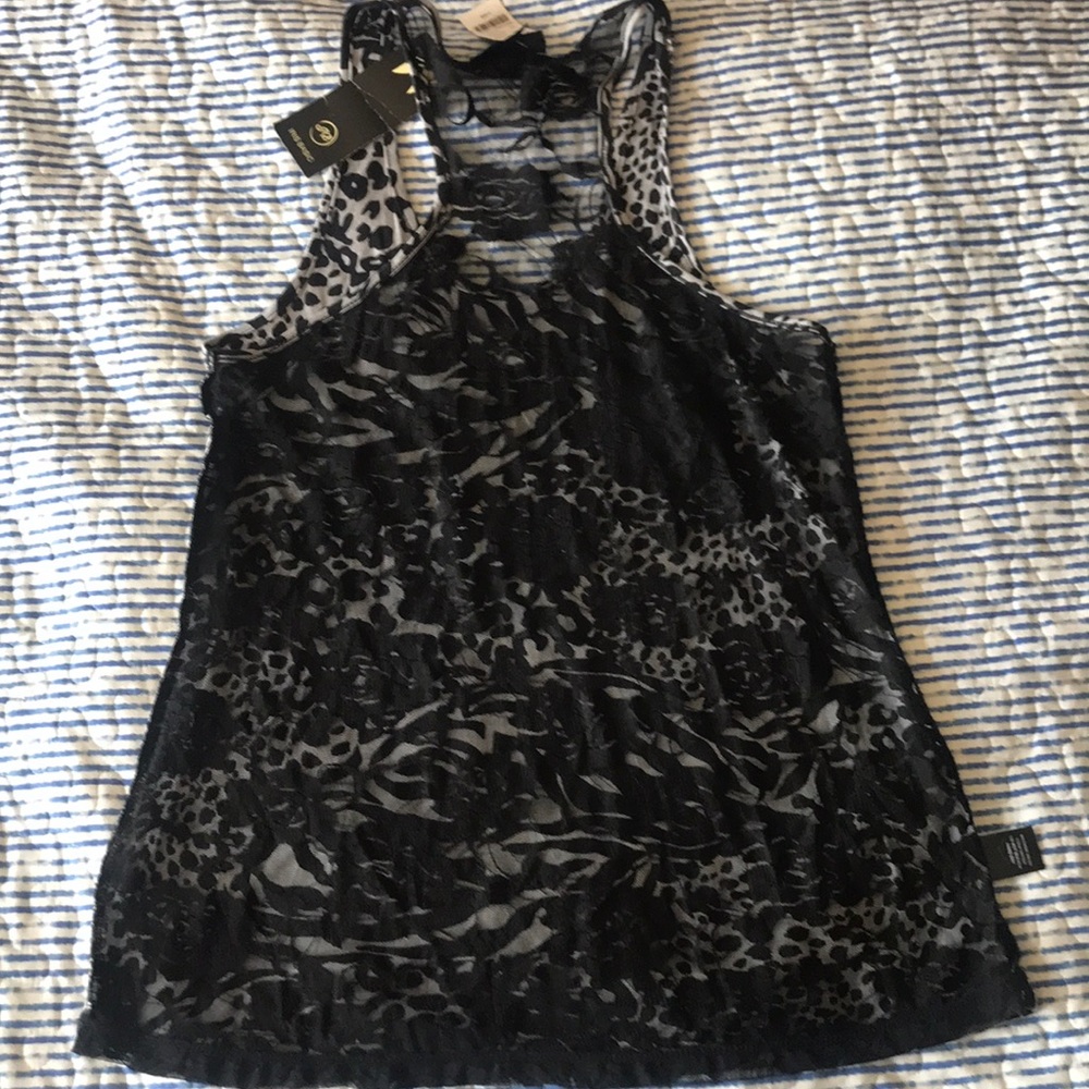 Iris Black Basic Racerback Tank Top Large - Picture 5 of 10